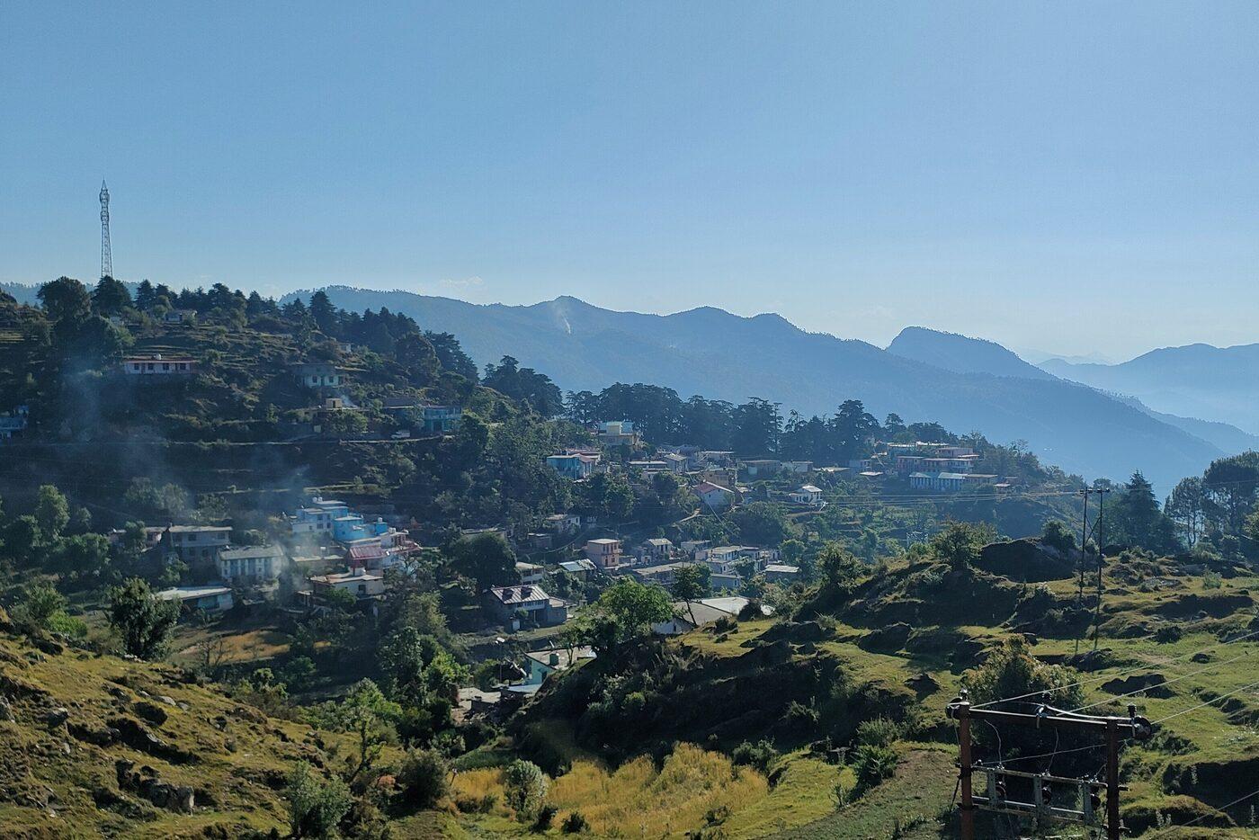 The forested ridges around Gangolihat in Pithoragarh district near Didihat.